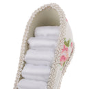 Fashion Flower High-heeled Shoe Tiered Ring Holder Display Jewelry Organizer