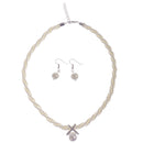 Charming Simulated Pearl Jewelry Set Bride Wedding Necklace Earrings Set