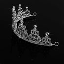 Bridal Princess Rhinestone Tiara Wedding Crown Veil Hair Accessory Silver