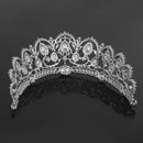 Bridal Princess Crystal Tiara Crown Wedding Veil Headband Hair Accessory Silver