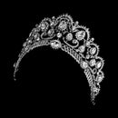 Bridal Princess Crystal Tiara Crown Wedding Veil Headband Hair Accessory Silver
