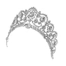 Bridal Princess Crystal Tiara Crown Wedding Veil Headband Hair Accessory Silver