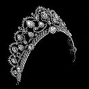 Bridal Princess Crystal Tiara Crown Wedding Veil Headband Hair Accessory Silver