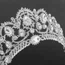 Bridal Princess Crystal Tiara Crown Wedding Veil Headband Hair Accessory Silver