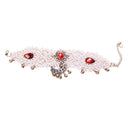 Women Fashion Lace Crystal Flower Bracelet Bells Tassel Charm Beads Anklet
