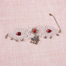 Women Fashion Lace Crystal Flower Bracelet Bells Tassel Charm Beads Anklet
