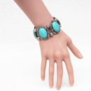 Tibetan Silver Bohemian Turquoise Bracelet Festival Tribal Ethnic Statement Bracelet