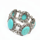 Tibetan Silver Bohemian Turquoise Bracelet Festival Tribal Ethnic Statement Bracelet