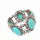 Tibetan Silver Bohemian Turquoise Bracelet Festival Tribal Ethnic Statement Bracelet
