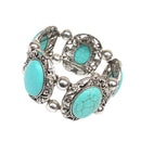 Tibetan Silver Bohemian Turquoise Bracelet Festival Tribal Ethnic Statement Bracelet