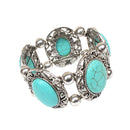 Tibetan Silver Bohemian Turquoise Bracelet Festival Tribal Ethnic Statement Bracelet