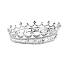 Round Wedding Prom Bridal Crown Full Crystal Rhinestone Tiaras Hair Jewelry
