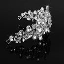 Elegant Wedding Bridal Silver Crystal Rhinestone Prom Party Hair Tiara Crown Veil Headband Silver