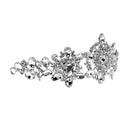 Elegant Wedding Bridal Silver Crystal Rhinestone Prom Party Hair Tiara Crown Veil Headband Silver