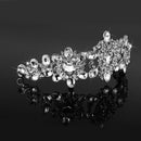 Elegant Wedding Bridal Silver Crystal Rhinestone Prom Party Hair Tiara Crown Veil Headband Silver