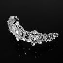 Elegant Wedding Bridal Silver Crystal Rhinestone Prom Party Hair Tiara Crown Veil Headband Silver