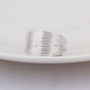 Silver Wide Multi-line Open Adjustable Stainless Steel Ring for Women Girl