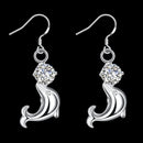 Cute Silver Womens Dolphin Animal Design Dangle Drop Hook Earrings Eardrop Jewelry Gift