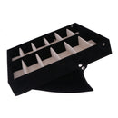 8 Comparament Protective Adjustable Eyeglass Sunglasses Carry Storage Case Cover Black Pair Of 12PCS