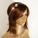 Wedding Bridal Rhinestone Pearl Headband Headpiece Hair Band Ribbon Tie
