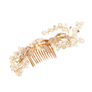 Women Girls Ladies Elegant Leaf Vine Hair Comb Headpiece Tiara Wedding Party Bridal Hair Accessory Gold