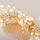 Women Girls Ladies Elegant Leaf Vine Hair Comb Headpiece Tiara Wedding Party Bridal Hair Accessory Gold