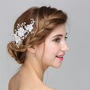 Sweet Crystal Pearls Floral Hair Clip Grip Wedding Bride Girls Prom Accessory