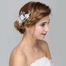 Sweet Crystal Pearls Floral Hair Clip Grip Wedding Bride Girls Prom Accessory