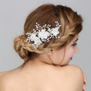 Sweet Crystal Pearls Floral Hair Clip Grip Wedding Bride Girls Prom Accessory