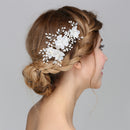 Sweet Crystal Pearls Floral Hair Clip Grip Wedding Bride Girls Prom Accessory