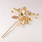 Crystal Pearls Floral Vine Hair Pin Clip Wedding Bride Girls Prom Accessory