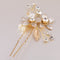 Crystal Pearls Floral Vine Hair Pin Clip Wedding Bride Girls Prom Accessory