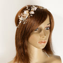 Crystal Pearls Floral Vine Headband Tiara Wedding Bride Prom Hair Accessory