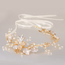Crystal Pearls Floral Vine Headband Tiara Wedding Bride Prom Hair Accessory