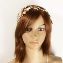 Crystal Pearls Floral Vine Headband Tiara Wedding Bride Prom Hair Accessory