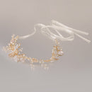 Crystal Pearls Floral Vine Headband Tiara Wedding Bride Prom Hair Accessory