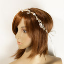 Crystal Pearls Floral Vine Headband Tiara Wedding Bride Prom Hair Accessory