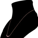 Korean Style Women Crystal Zircon Embeded Pendant Chain Necklace Rose Gold