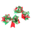 Christmas Xmas Hair Pin Bow Girls Ladies Ribbon Accessory Tie Clip Gift