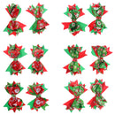 Christmas Xmas Hair Pin Bow Girls Ladies Ribbon Accessory Tie Clip Gift
