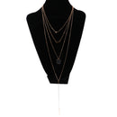 Elegant Multilayer Gold Plated Alloy Bead Sequin Pendant Bib Necklace Chain