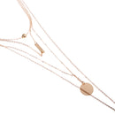 Elegant Multilayer Gold Plated Alloy Bead Sequin Pendant Bib Necklace Chain