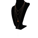 Elegant Multilayer Gold Plated Alloy Bead Sequin Pendant Bib Necklace Chain
