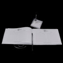 Wedding White Lace Guest book and Pen Set with white flower