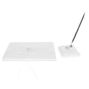 Wedding White Lace Guest book and Pen Set with white flower