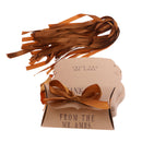 Sweets Candy Pillow Boxes Gift Boxes Wedding Party Favor Ribbon Brown Pack of 50