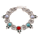 Fashion Europe Women Personality Retro Turquoise Explosion Chain Necklace Choker