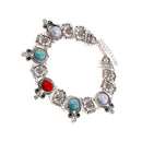Fashion Europe Women Personality Retro Turquoise Explosion Chain Necklace Choker