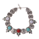 Fashion Europe Women Personality Retro Turquoise Explosion Chain Necklace Choker