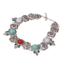 Fashion Europe Women Personality Retro Turquoise Explosion Chain Necklace Choker